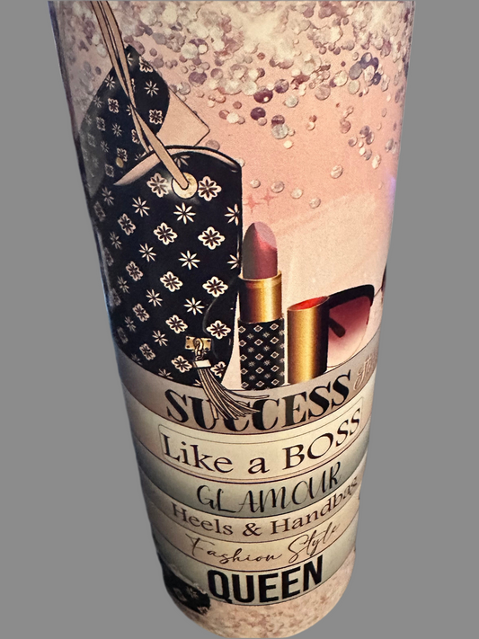 Blue 20 oz Diamond Queen Tumbler